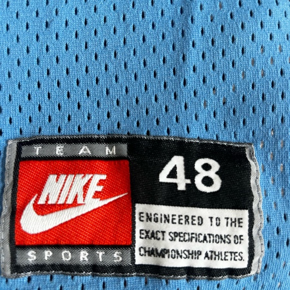 VTG MADE IN USA 80' s  NIKE N.CAROLINA TAR HEELS JORDAN AUTHENTIC JERSEY SIZE 48 - Picture 7 of 16